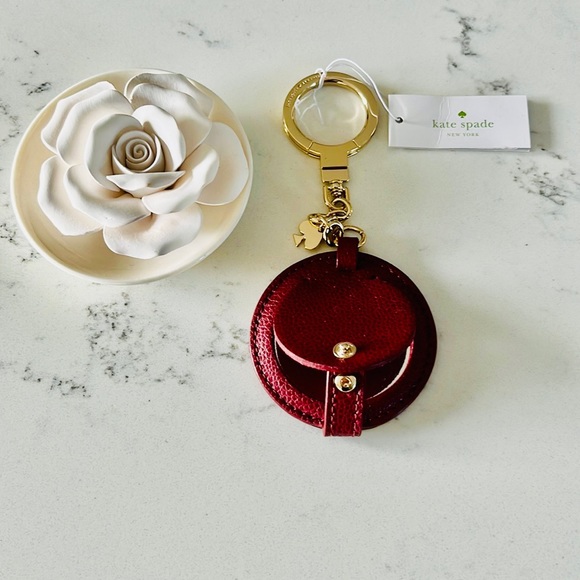 Kate SpadeCircle Mirror Leather Bagcharm/keychain - Picture 2 of 14